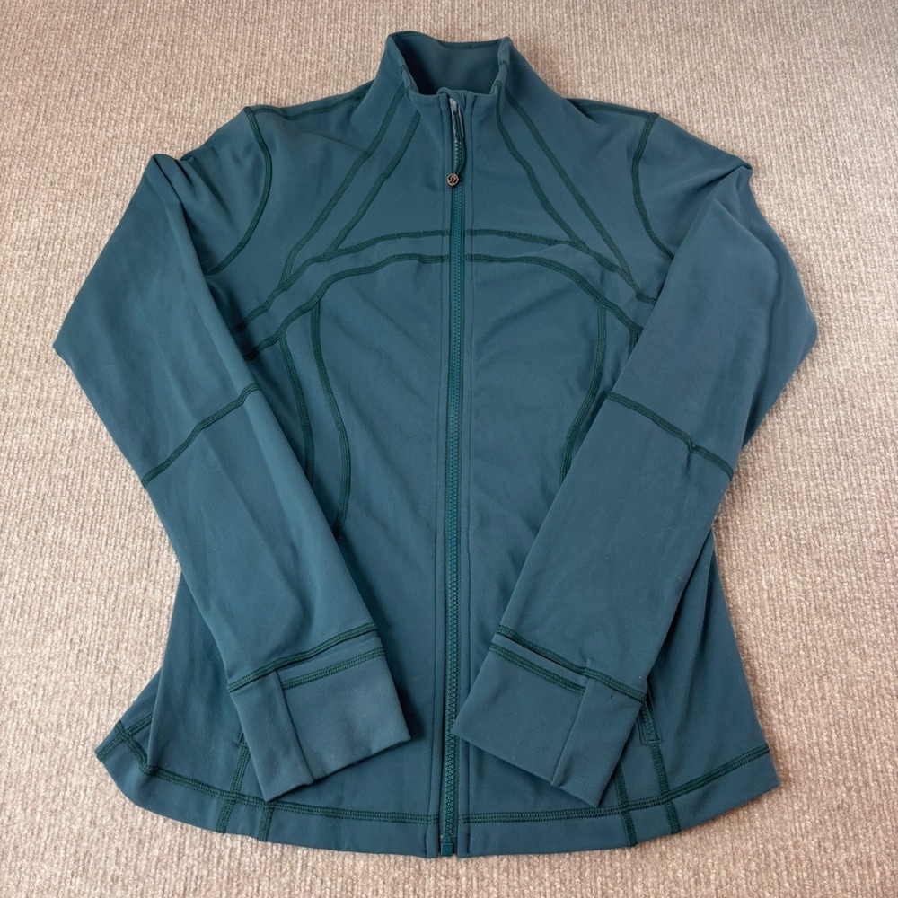 Lululemon Teal Lagoon Full Zip Define Jacket Women's Size 10 EUC LW4AWLS